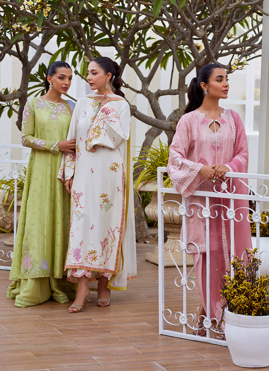 Talya Apple Green Kalidaar and Dupatta