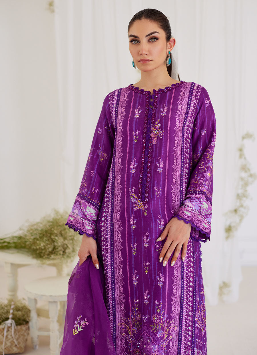 Ligia Plum Shirt and Dupatta