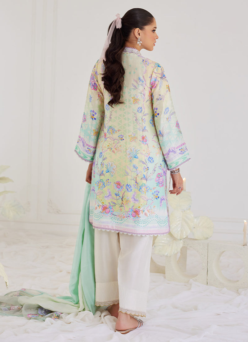 Paz Aqua Shirt and Dupatta