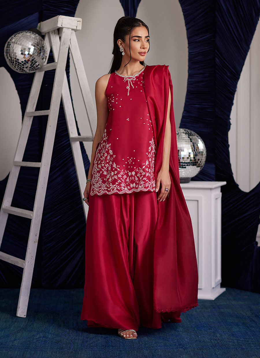 Izzy Hot Pink Shirt, Pants And Dupatta