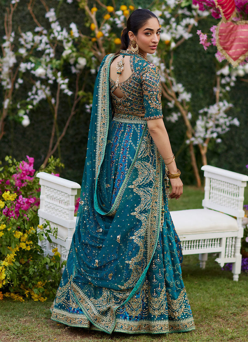 Ishana Teal Lehnga Choli