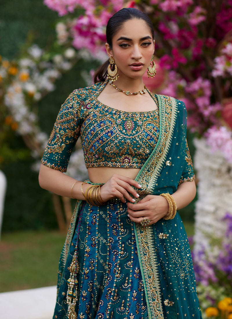 Ishana Teal Lehnga Choli