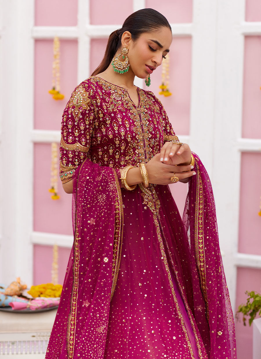 Ishana Magenta Kalidaar