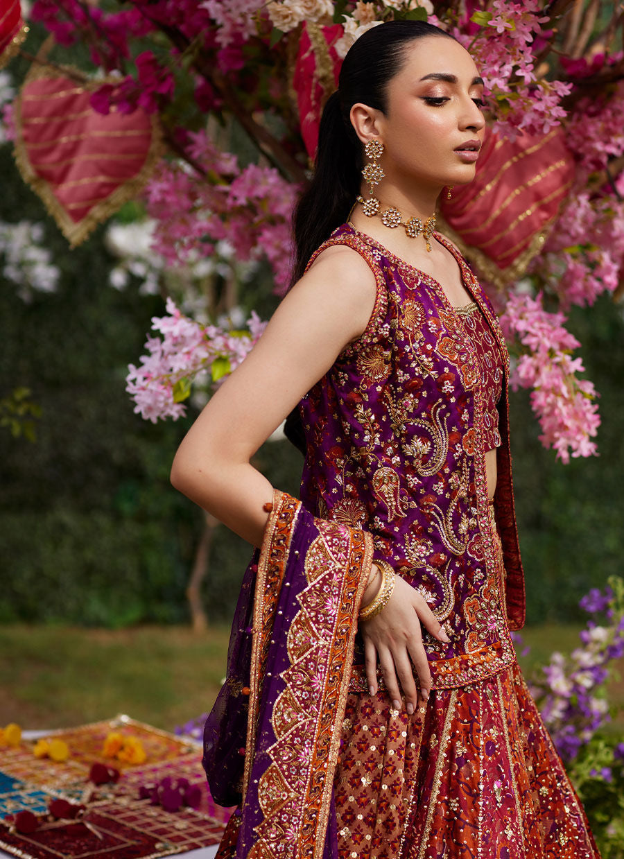 Leena Block Printed Lehnga And Jacket