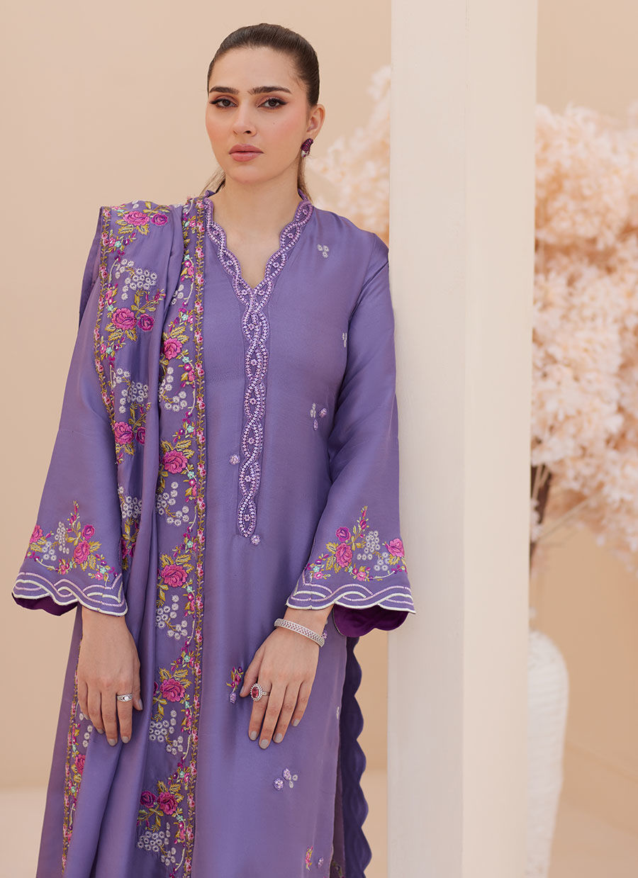 (Goldie Grape Silk Shirt and Dupatta)PANTS only
