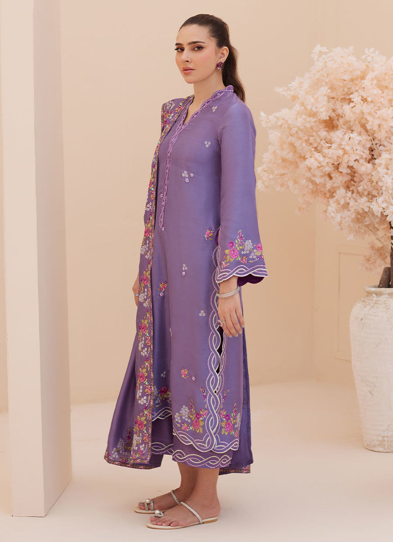 (Goldie Grape Silk Shirt and Dupatta)PANTS only