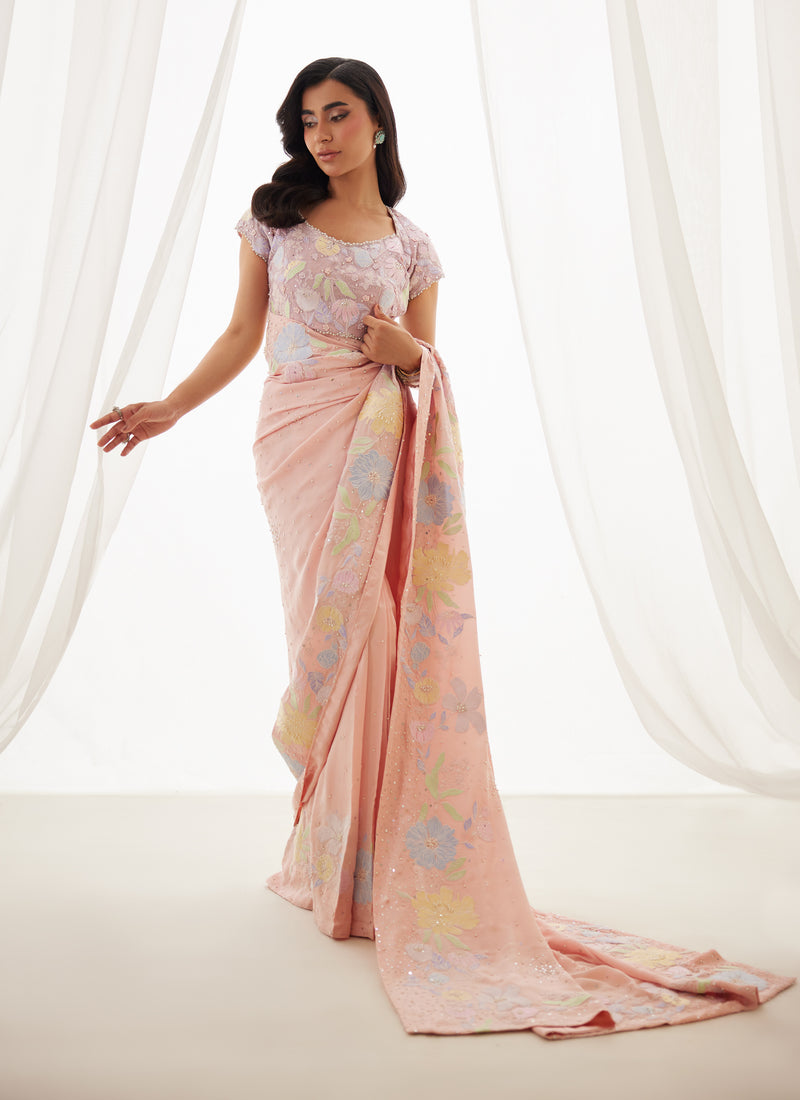 Neve Blush Saree And Blouse
