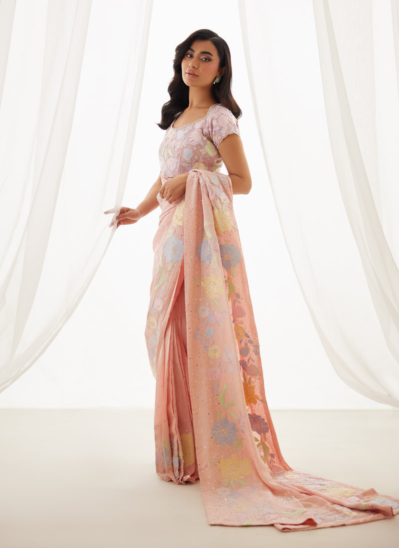 Neve Blush Saree And Blouse