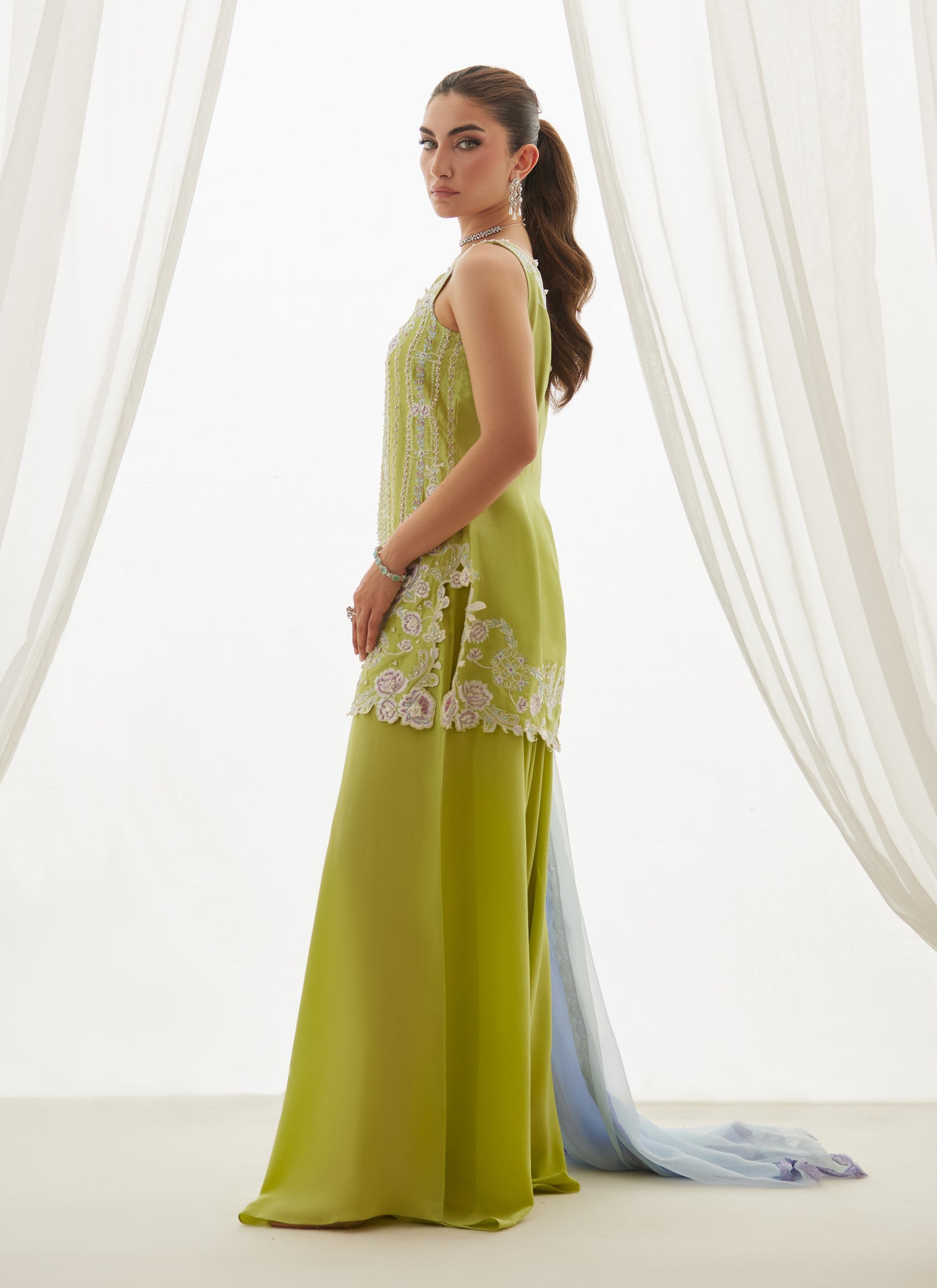 Ceelie Citrus Shirt And Dupatta