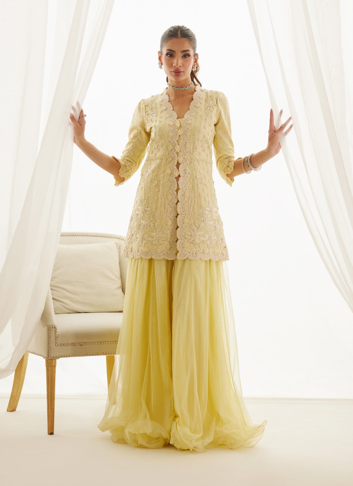 Lavin Lemon Shirt And Lehnga