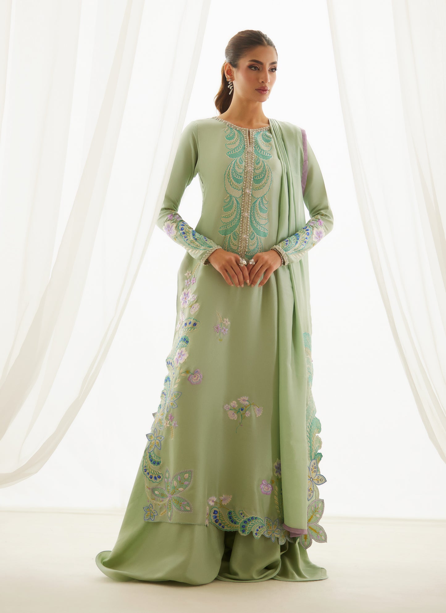 Jovie Blue Shirt And Dupatta