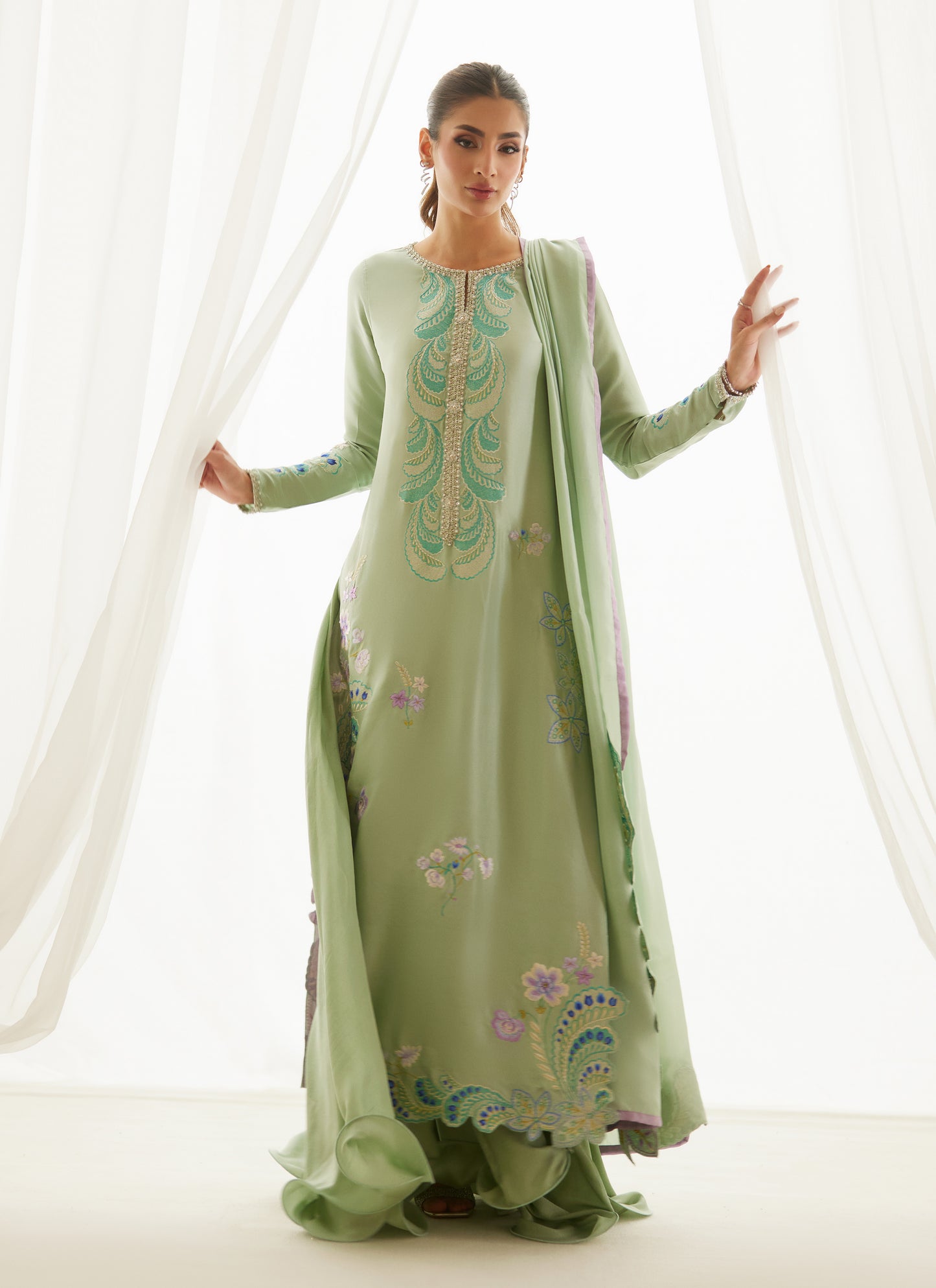 Jovie Blue Shirt And Dupatta