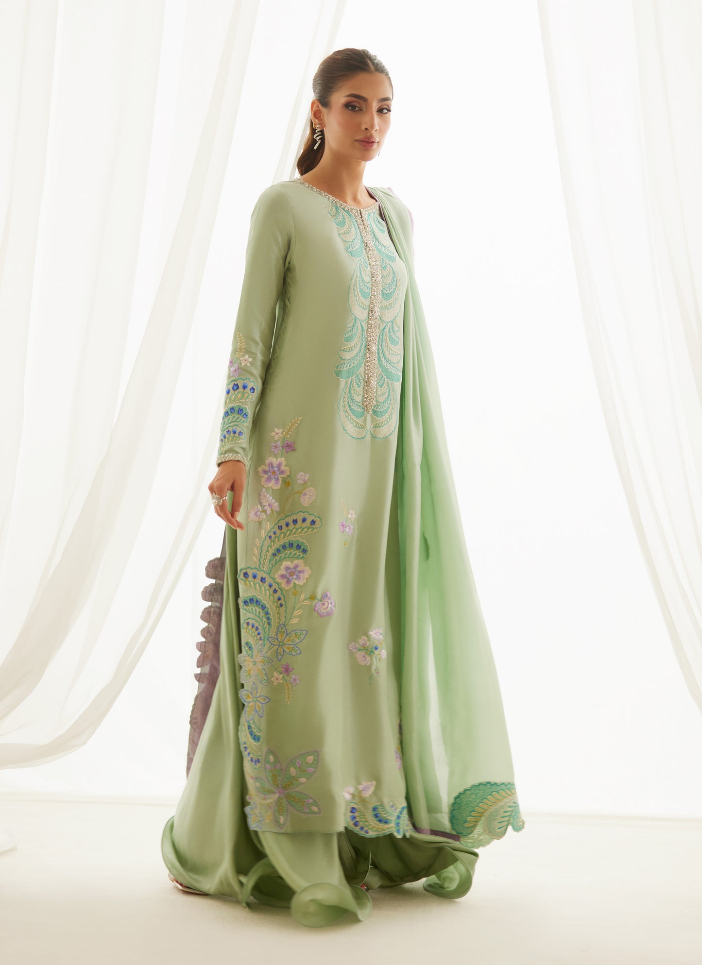 Jovie Blue Shirt And Dupatta