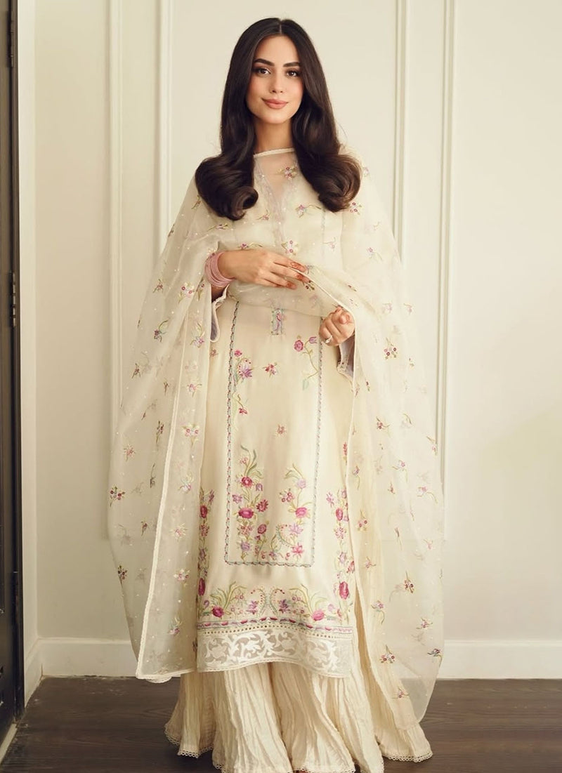 Lexie Ivory Shirt And Dupatta