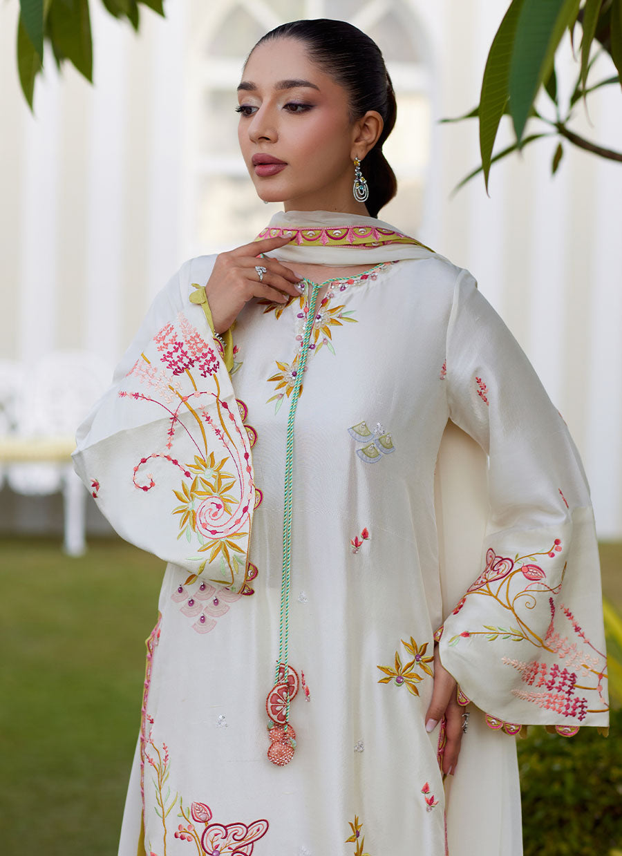 Mireza Ivory Shirt and Dupatta