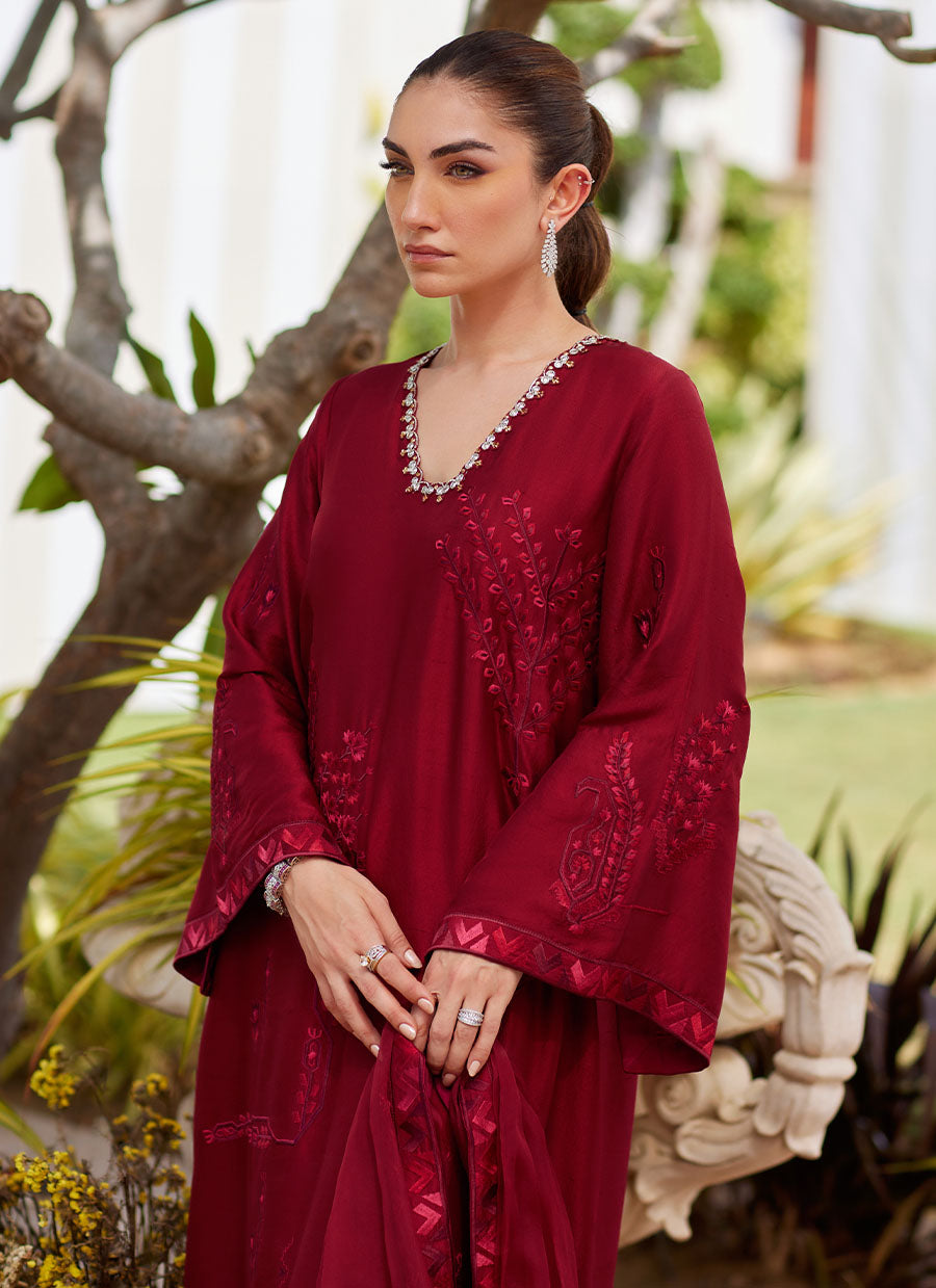 Soraya Scarlett Shirt and Dupatta