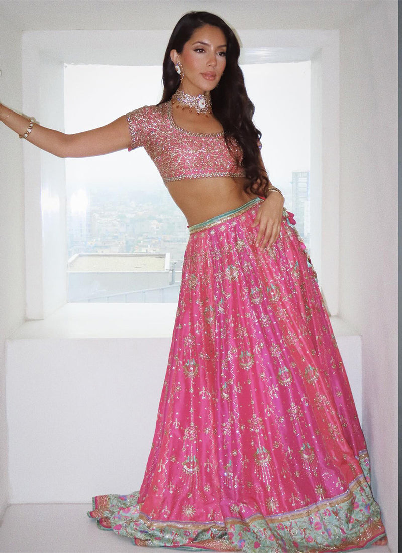 Parisa Hot Pink Lehenga Choli