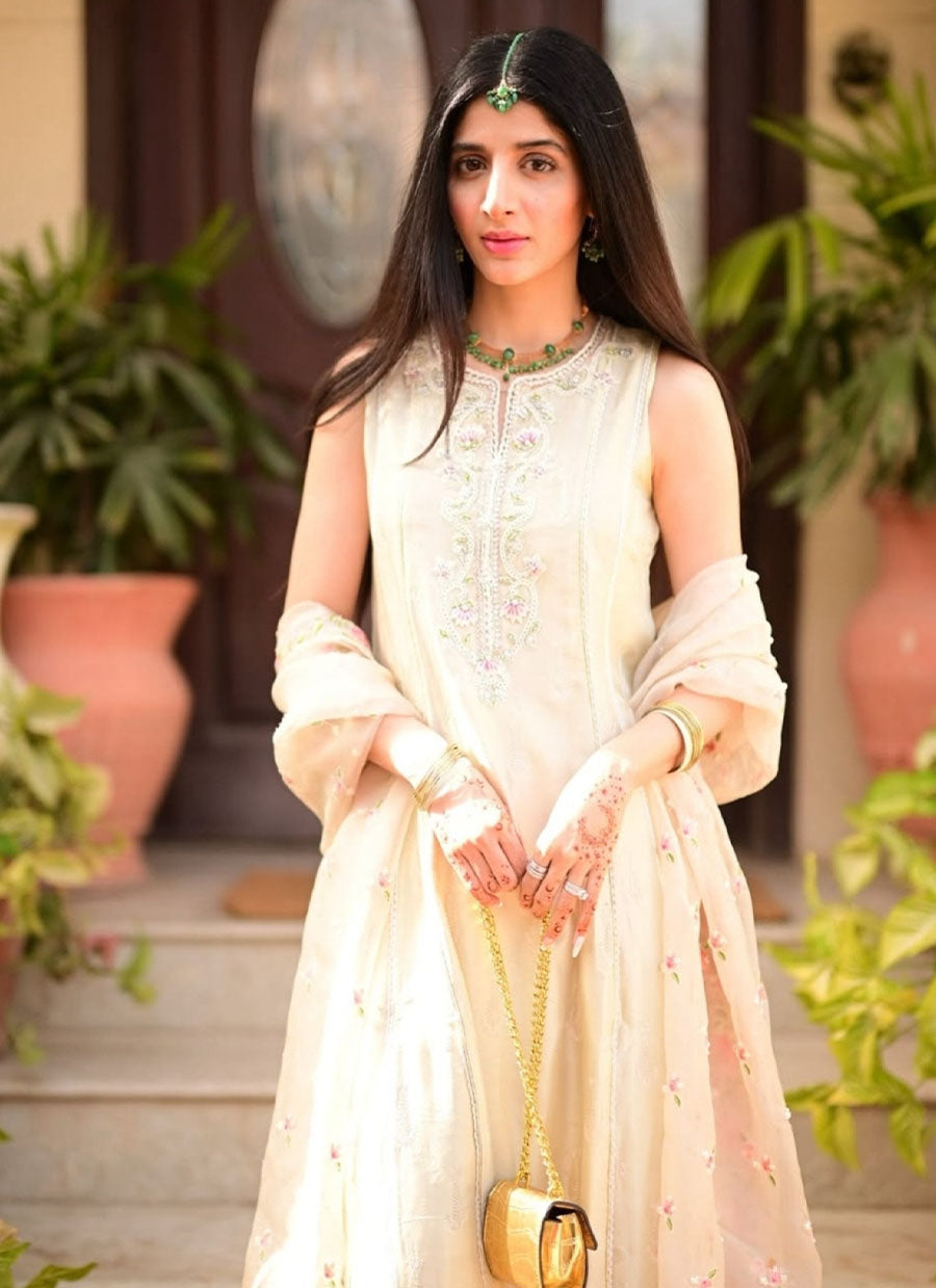 Everly Cream Shirt And Dupatta