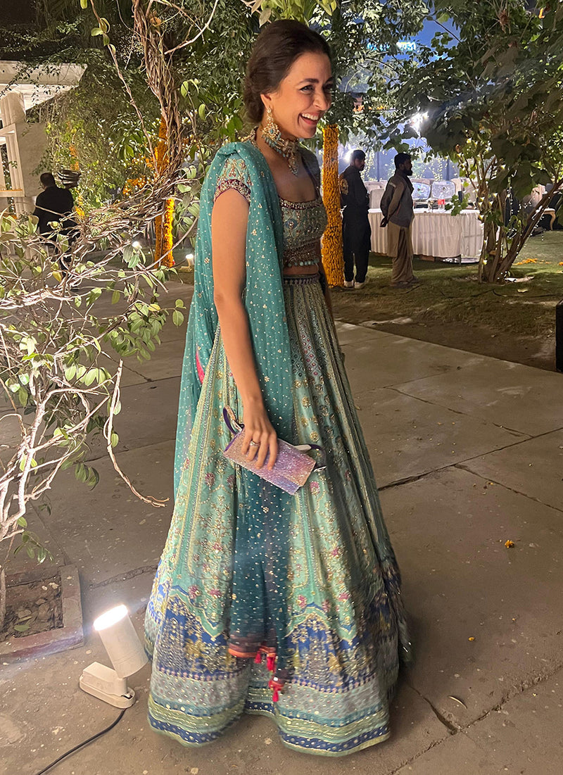 Asel Aqua Lehenga Choli