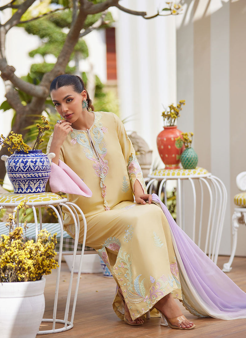 Vaya Lemon Shirt and Dupatta