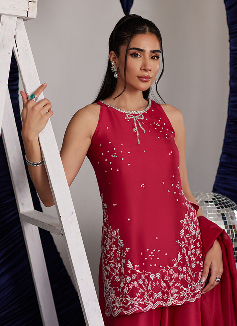 Izzy Hot Pink Shirt And Dupatta