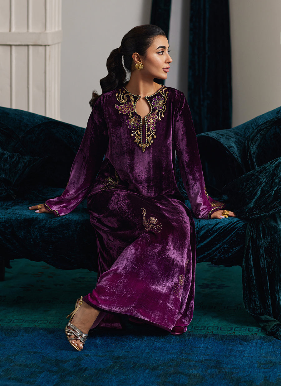 Nia Ombre Velvet Kaftan