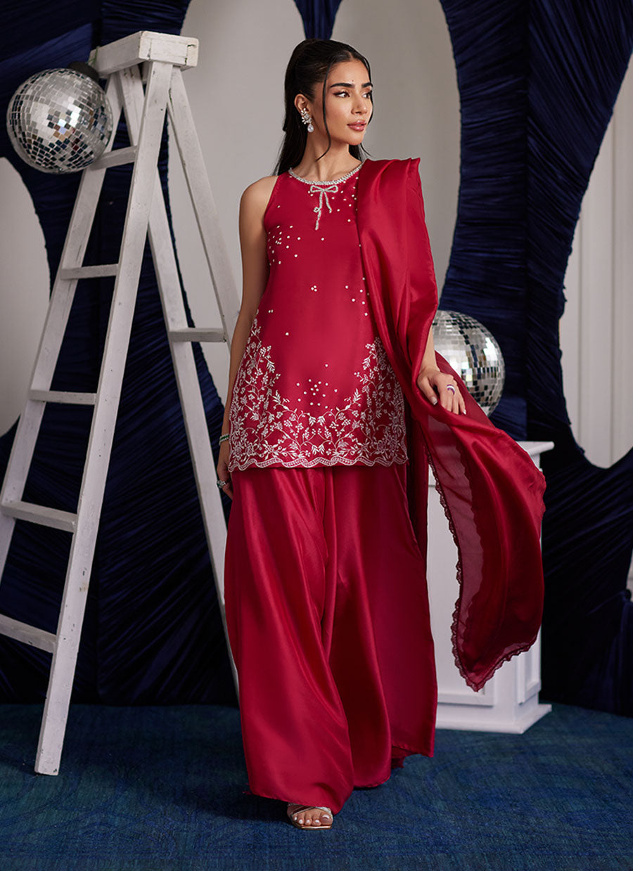 Izzy Hot Pink Shirt And Dupatta