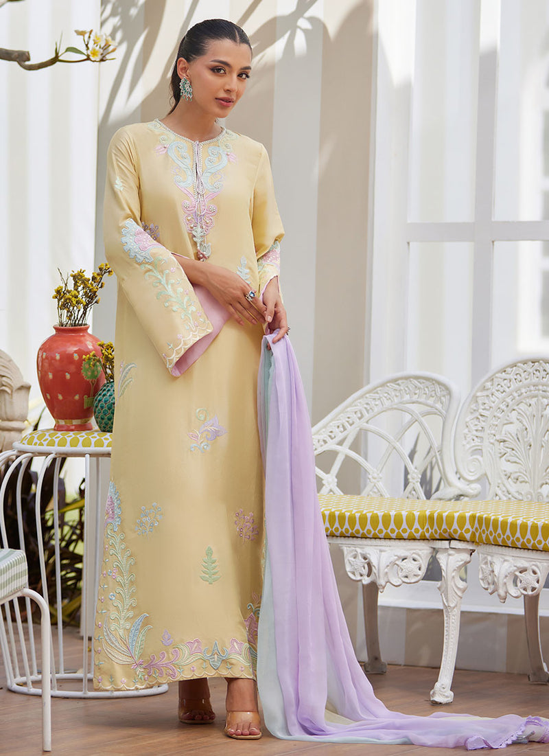 Vaya Lemon Shirt and Dupatta