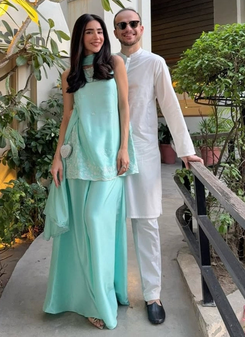 Izzy Hot Pink Shirt And Dupatta