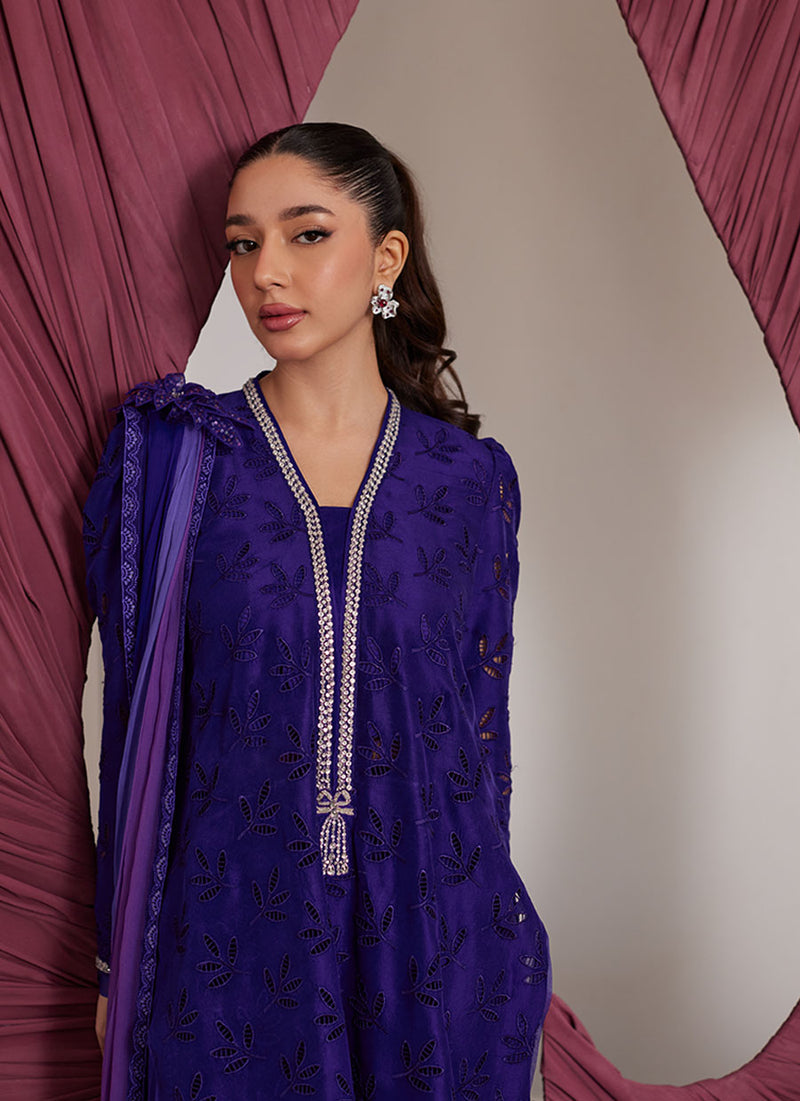 Gloria Indigo Shirt And Dupatta