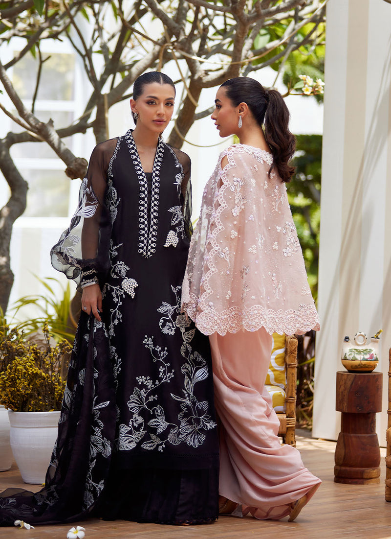 Cari Organza Cape and Pre-Drape Sari Skirt