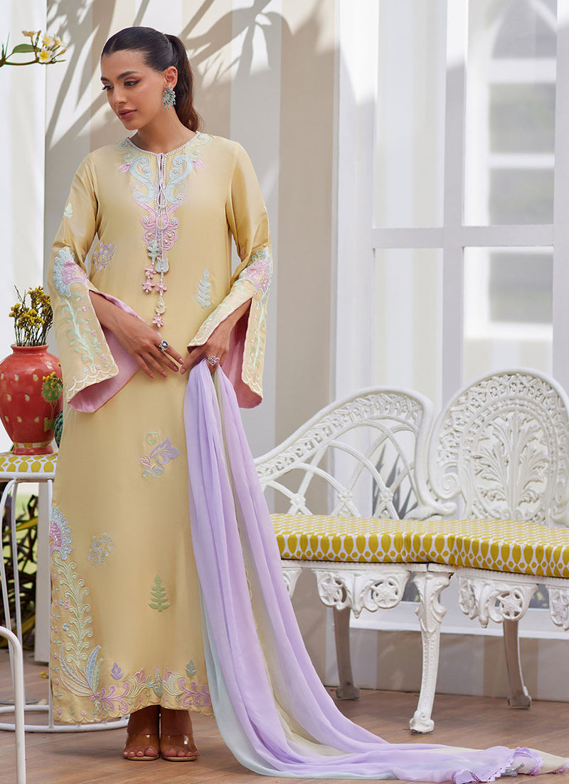 Vaya Lemon Shirt and Dupatta