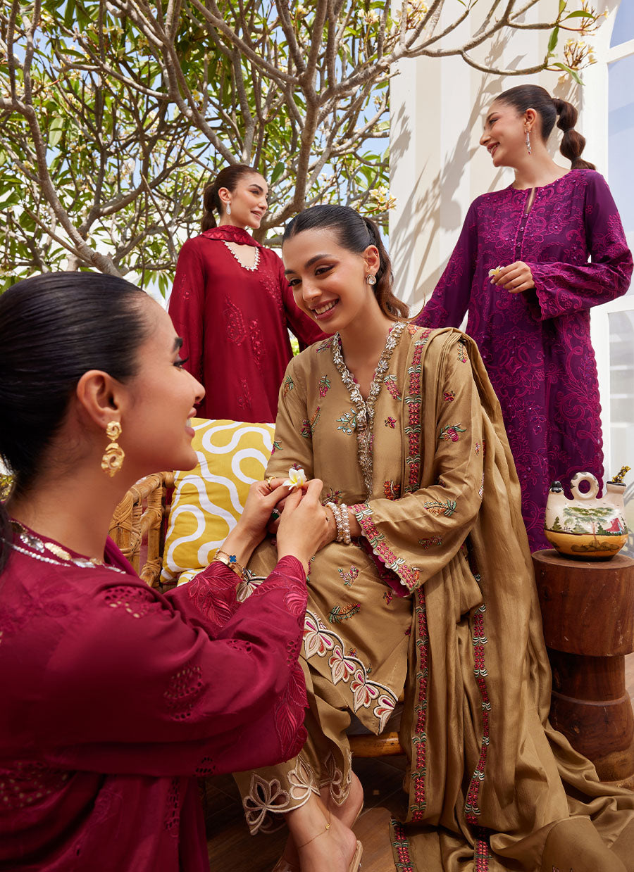 Soraya Scarlett Shirt and Dupatta