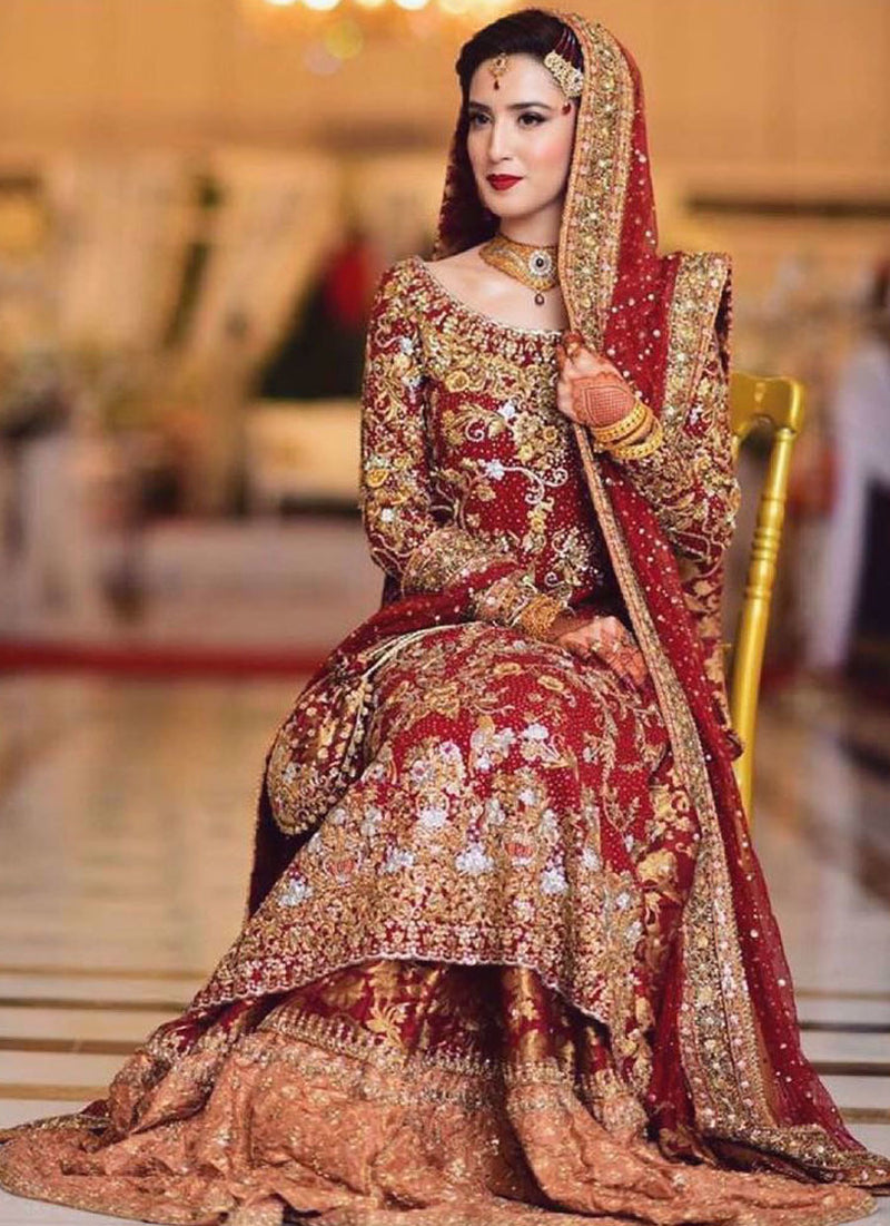 Saman Naeem Mirza, a vision in traditional shades of reds