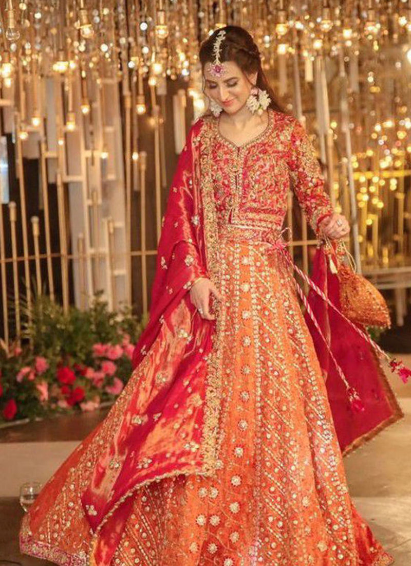 Marwa Makes an Absolutely Striking Bride in a Custom #Farahtalibaziz Lehnga Choli