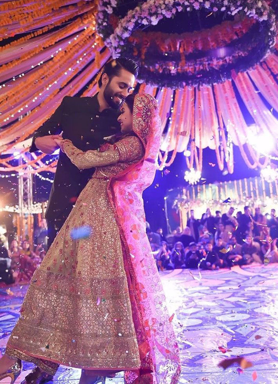 Afifa In a Signature Gota Embellished Kalidaar