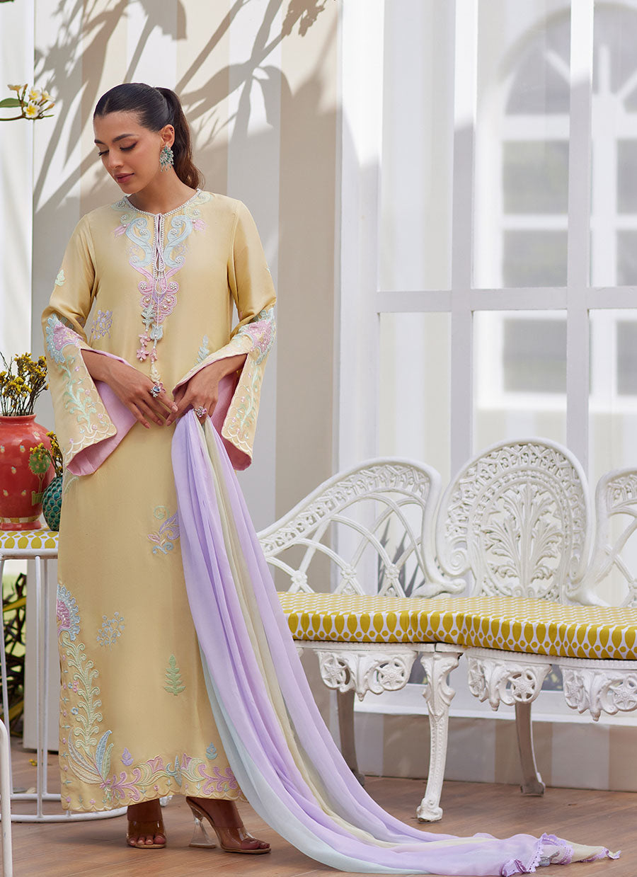 Vaya Lemon Shirt and Dupatta
