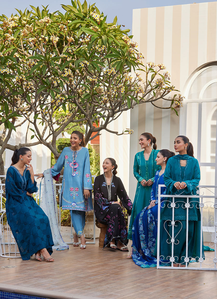 Nyssa Blue Shirt and Dupatta