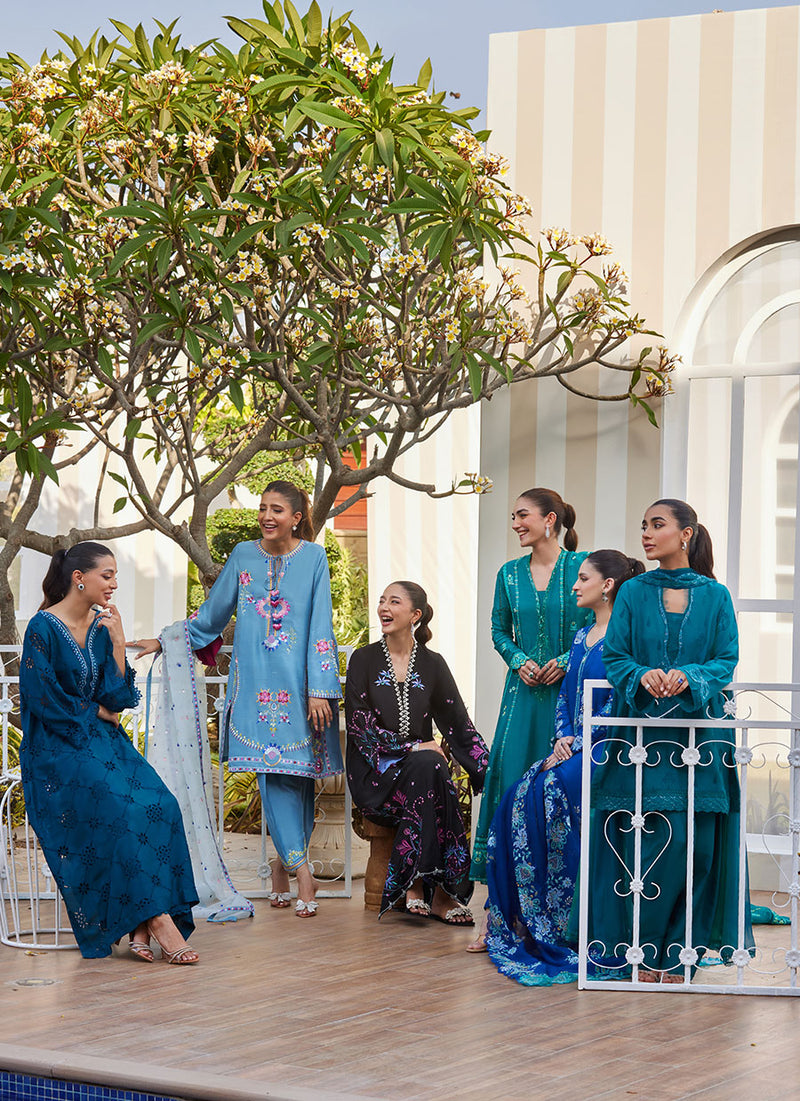 Nyssa Blue Shirt and Dupatta