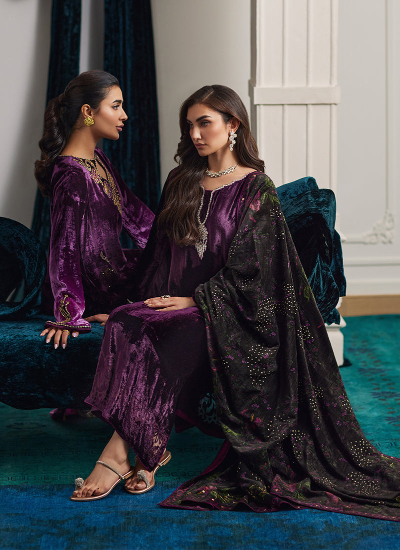 Nia Ombre Velvet Kaftan