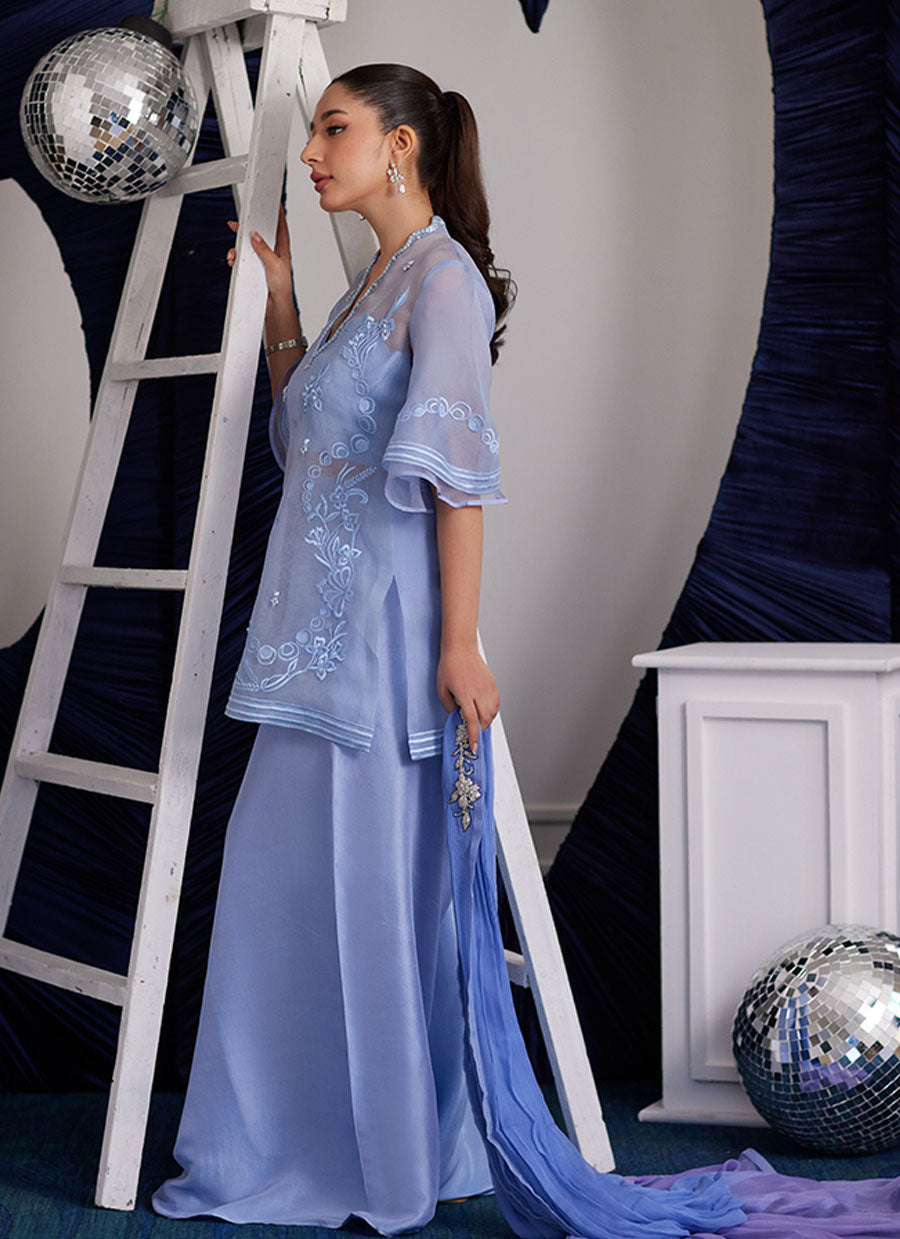 Cassie Periwinkle Shirt And Dupatta