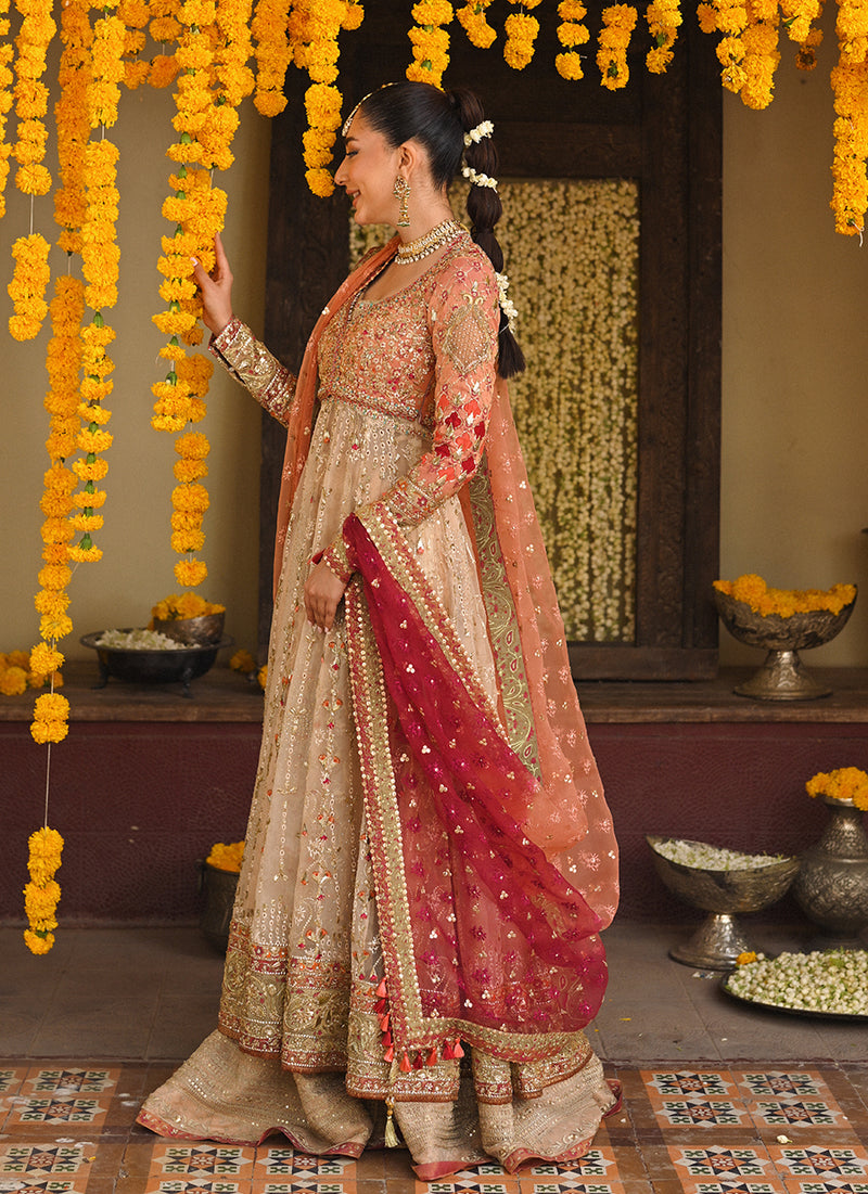 Ariella gold and coral kalidaar