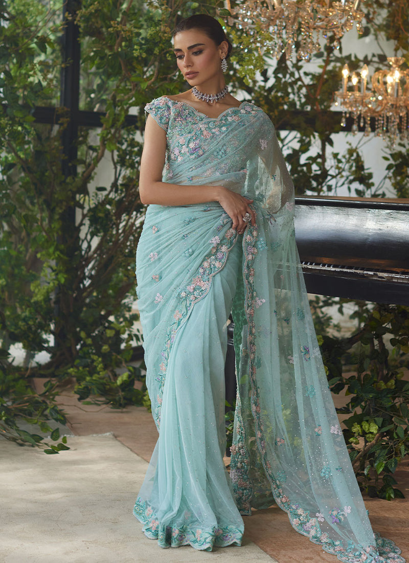 Vanya Aqua Saree