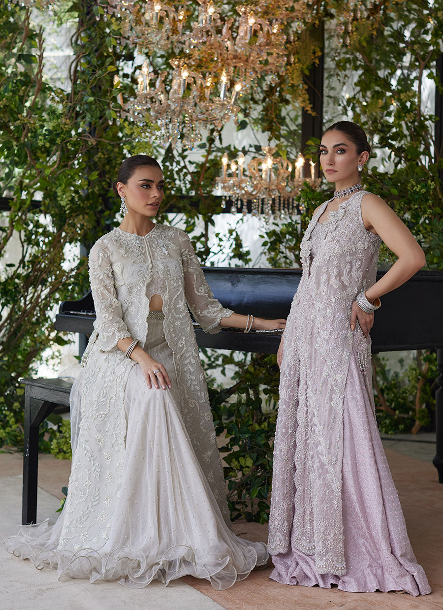 Vanika Ivory Organza Jacket