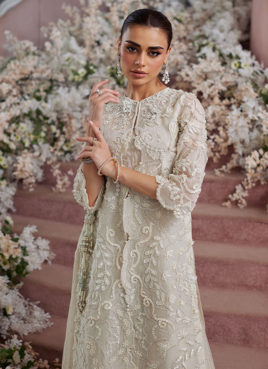 Vanika Ivory Organza Jacket
