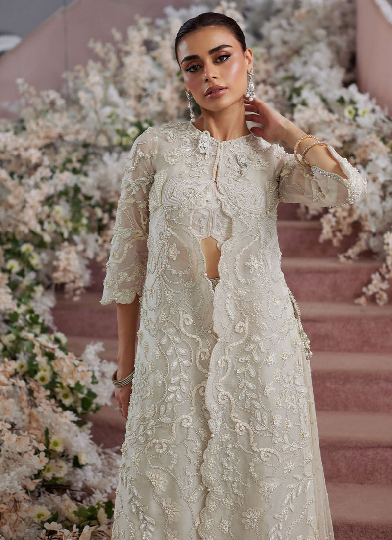Vanika Ivory Organza Jacket