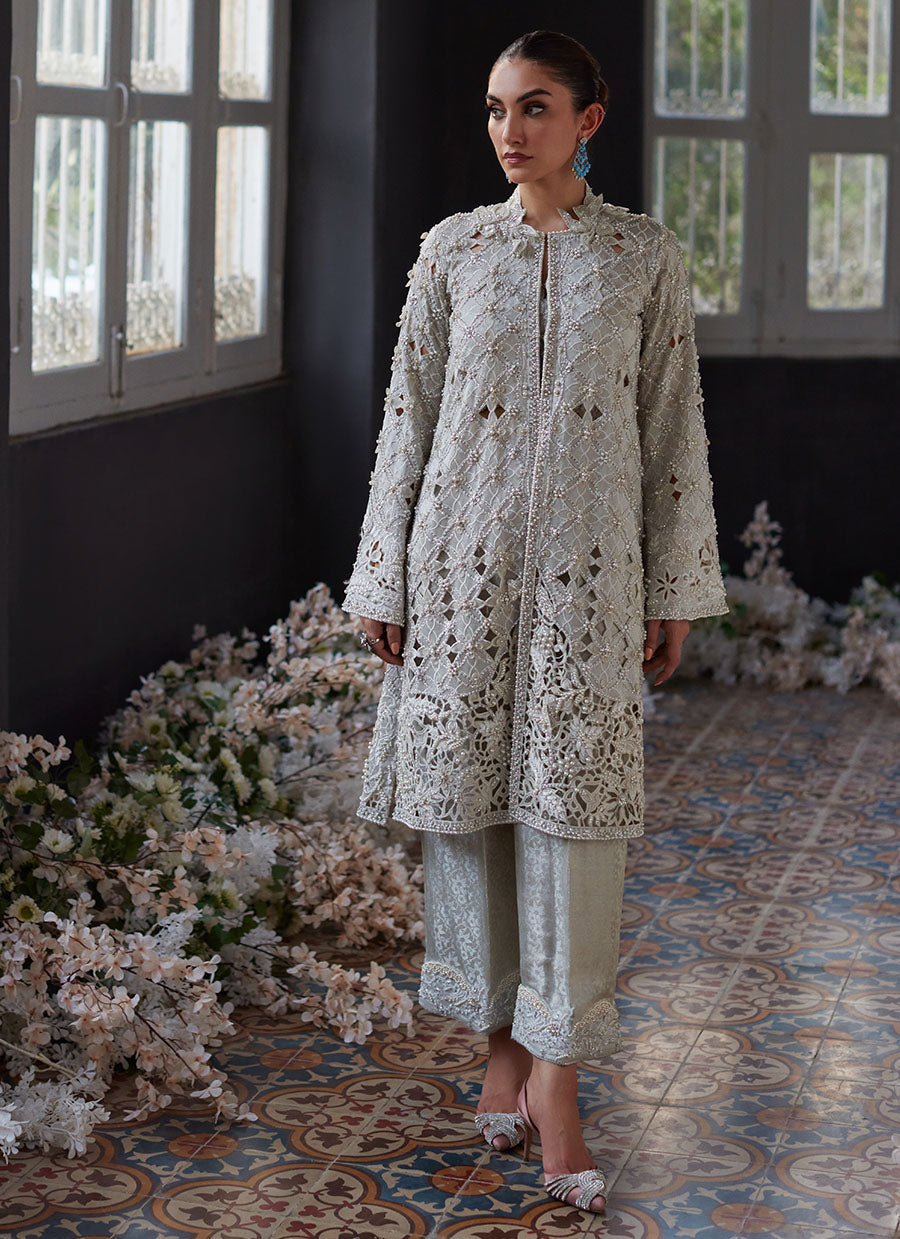 Ayvani Silver Cutwork Jacket