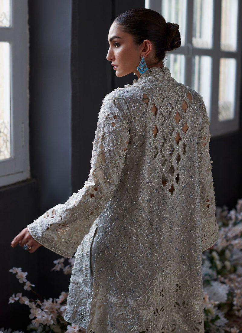 Ayvani Silver Cutwork Jacket