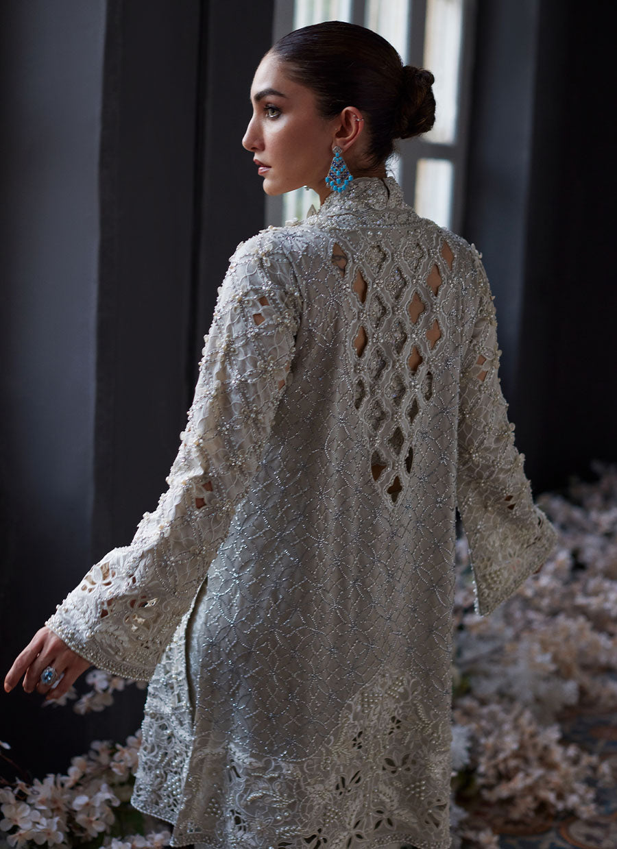 Ayvani Silver Cutwork Jacket