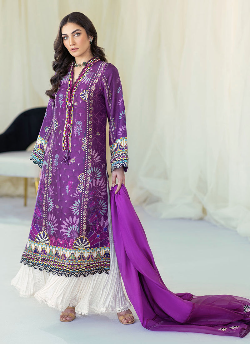 Myrtle Plum Shirt and Dupatta